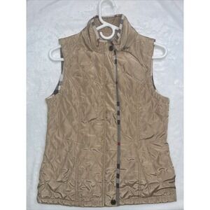 Burberry Brit Quilted Jacket Nova Check Plaid Lining Womens M